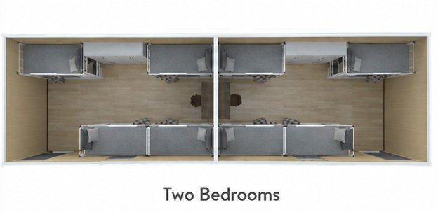 2 bedrooms layout