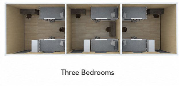 3 bedrooms layout