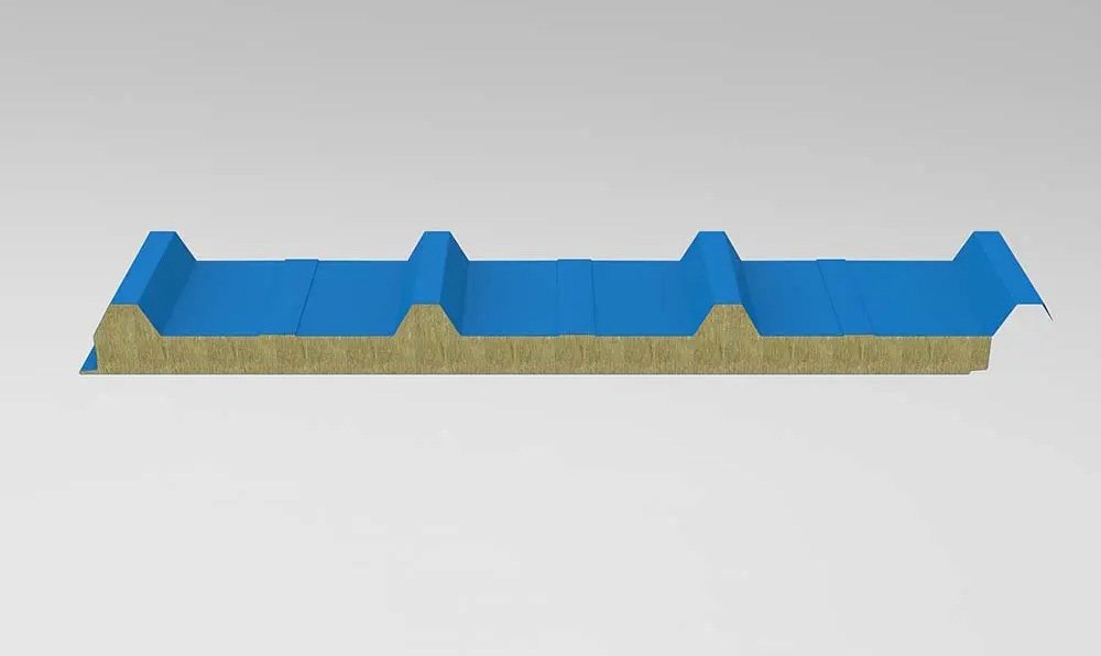 Rock wool insulated roofing for steel warehouse