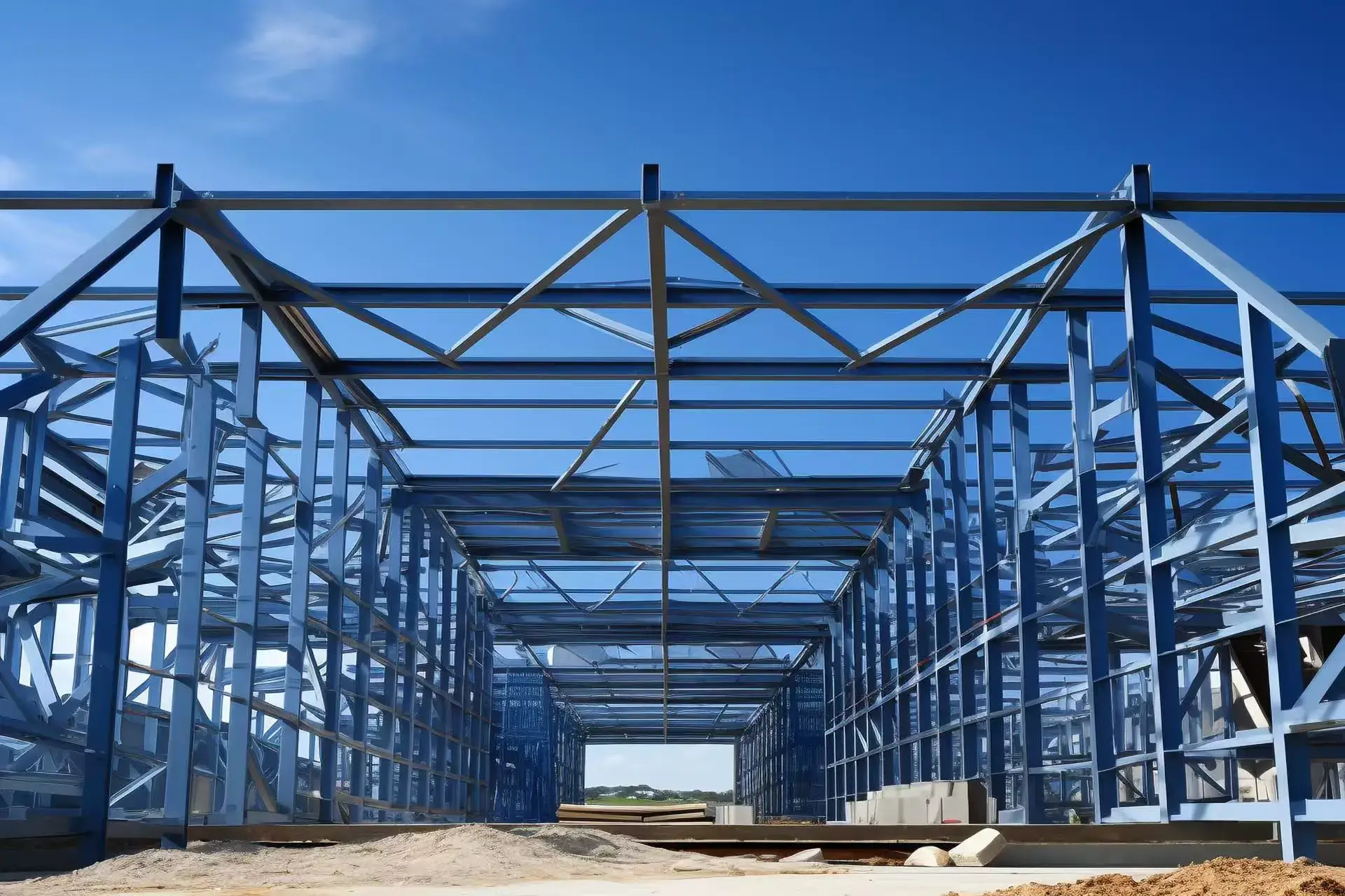 Completed steel structure building
